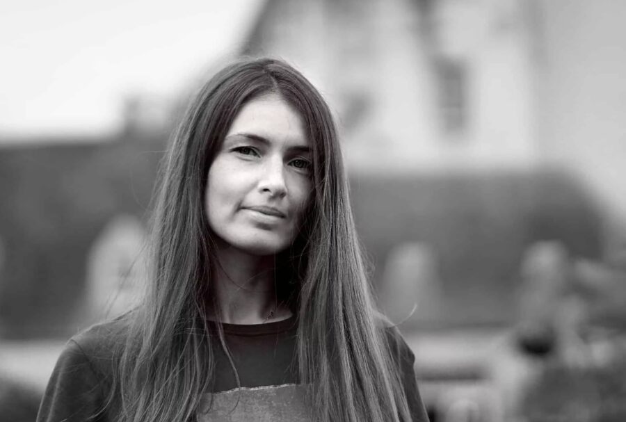 Black and white photo of Anna